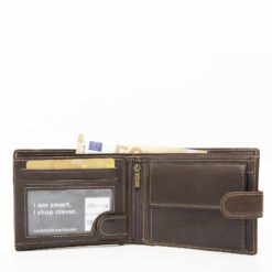 Alternative view of Wild pruun nahast rahakott meestele 12x9,5cm .